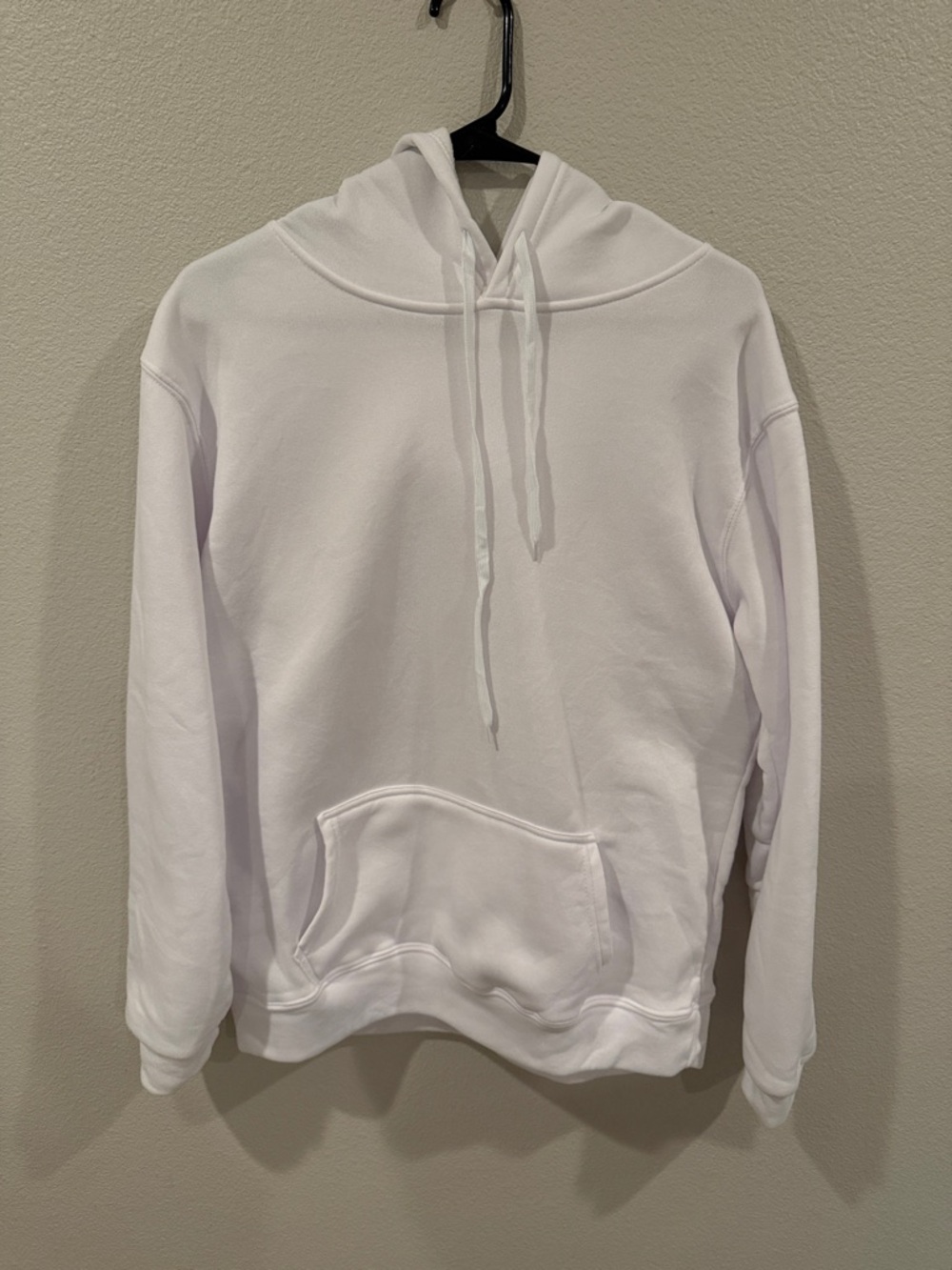 Unisex Classic White Hoodie Sweatshirt - Pullover Hooded Sweatshirt